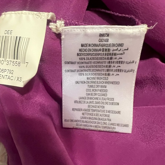 BCBG Max Azria Dee Silk color block halter Maxi Dress Sz XS - Picture 11 of 11